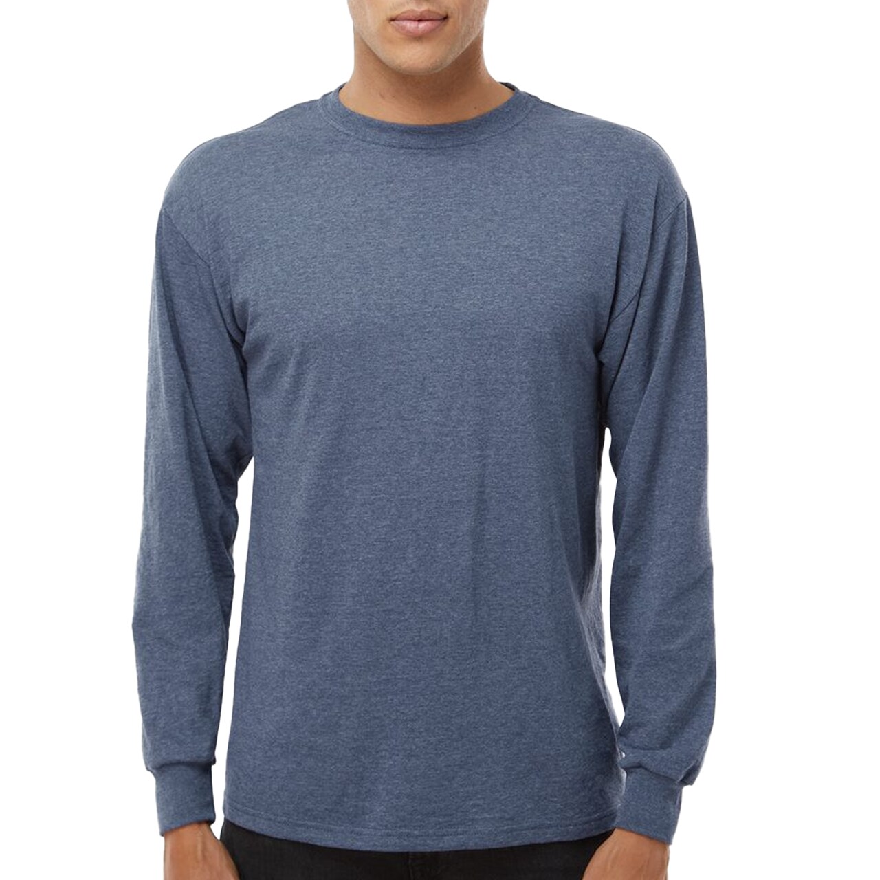 M&O- Gold Soft Touch Long Sleeve T-Shirt, Heavy Cotton Crewneck Adult tee for Men.